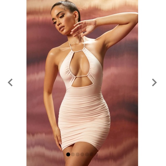 Oh Polly Keyhole Halter Mini Dress - Picture 1 of 5